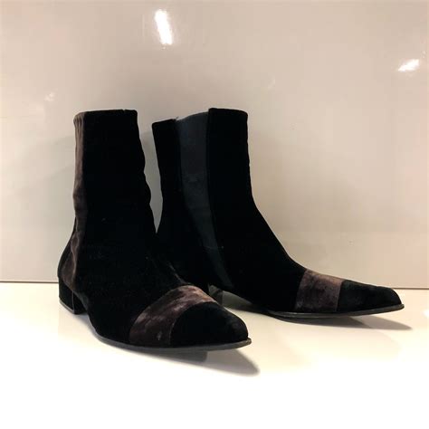 prada velvet chelsea boots